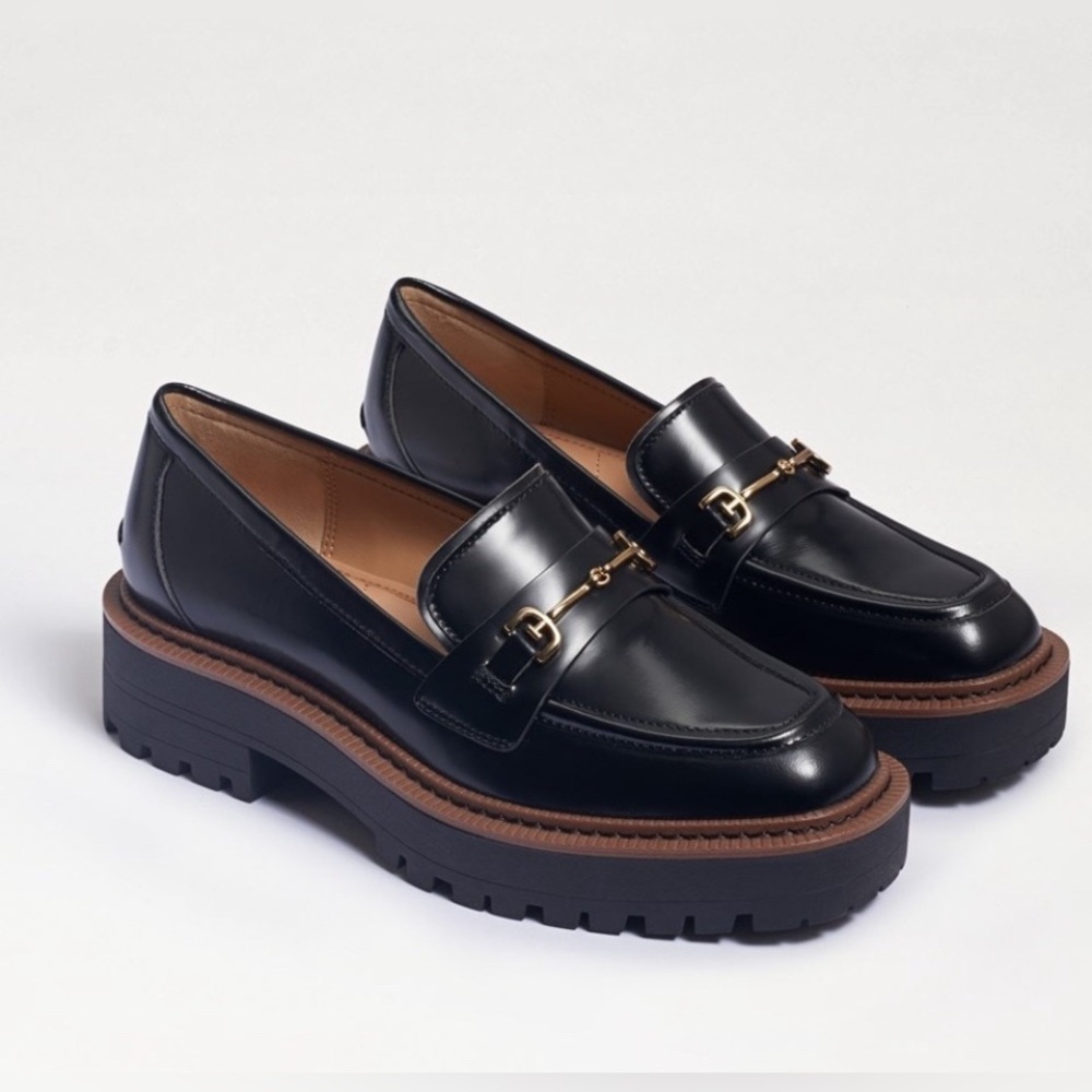 Sam Edelman Chunky Lug Penny Loafer Size 8.5 Black Laurs - Picture 3 of 13